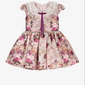 Junona Pink Dress with Lace Details